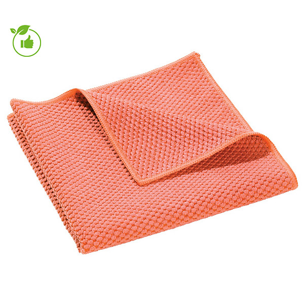 Lavettes microfibres recyclées rouges, lot de 5