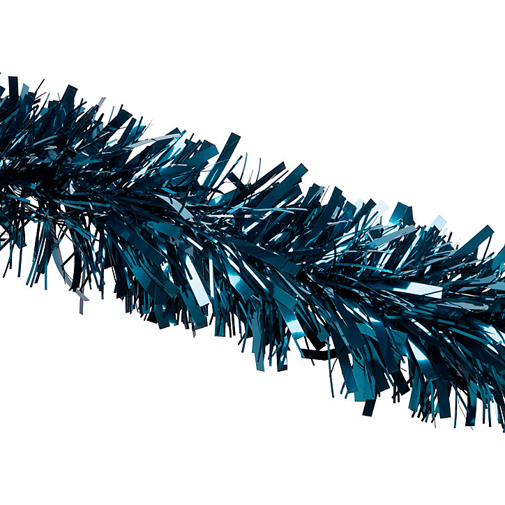 Guirlande de noël PVC coloris bleu finition brillante longueur 2 m