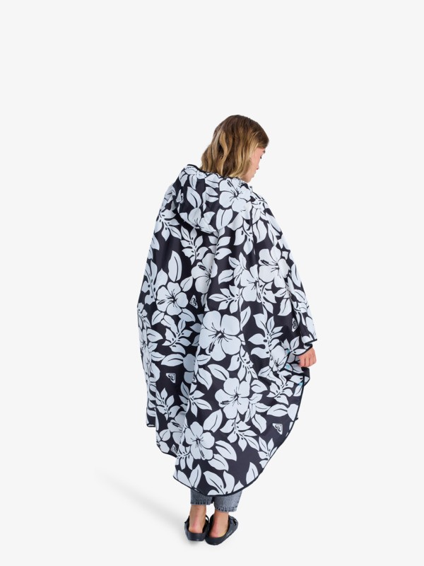 Midnight Rain Poncho de pluie Noir Femme