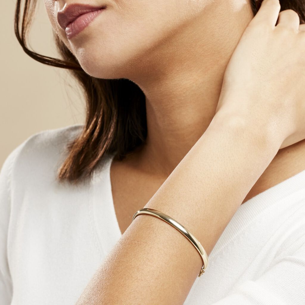Bracelet Jonc Cynthia Fil Flexible Or Jaune
