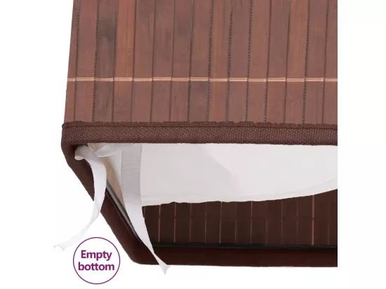 Panier à linge rectangulaire Bambou Marron 2
