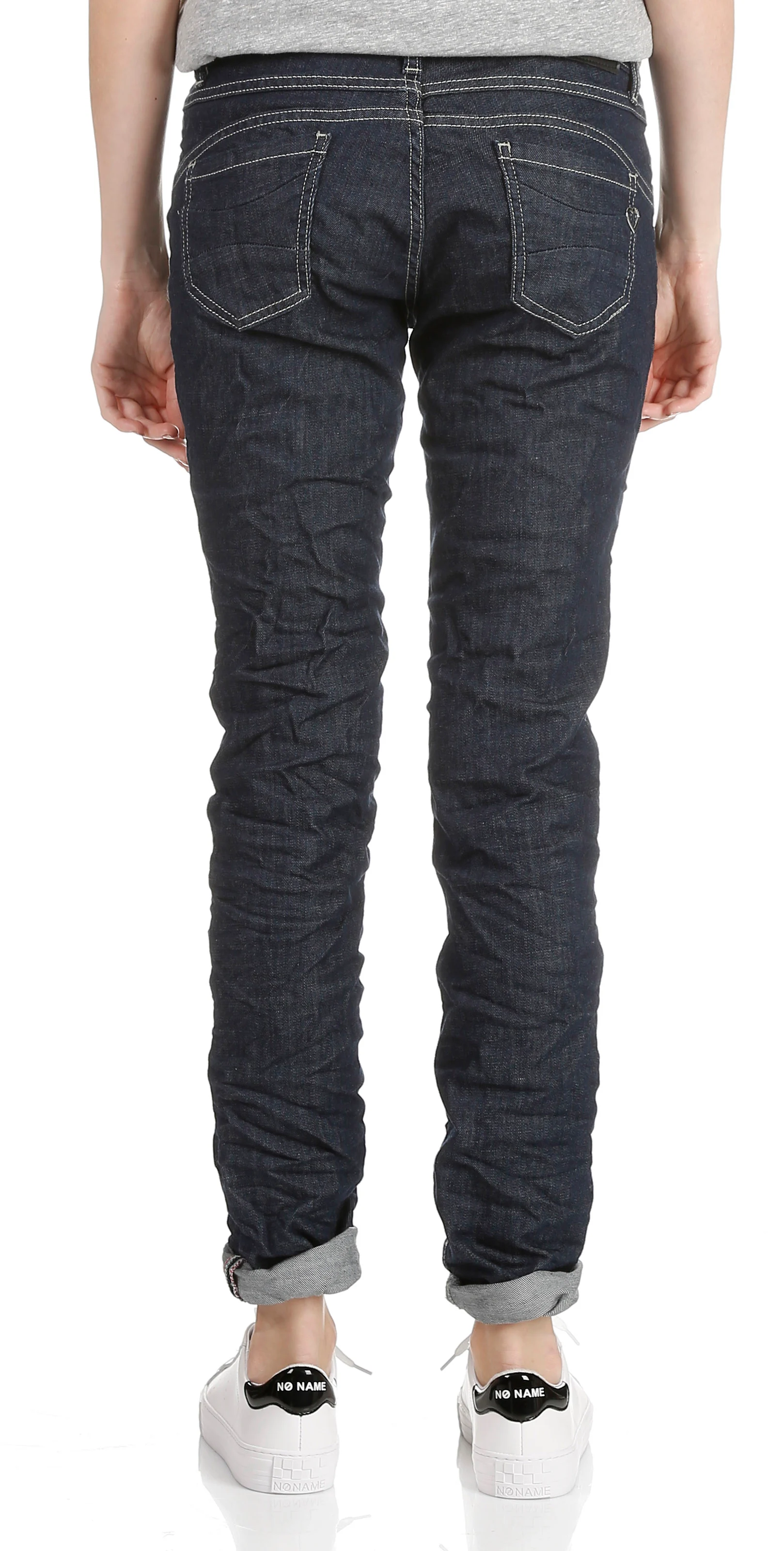 Jean slim taille normale boutonné | Bleu