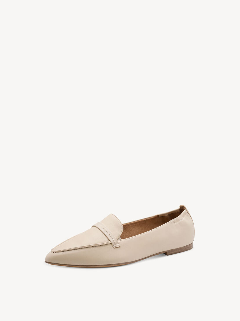 Leren Instappers - beige