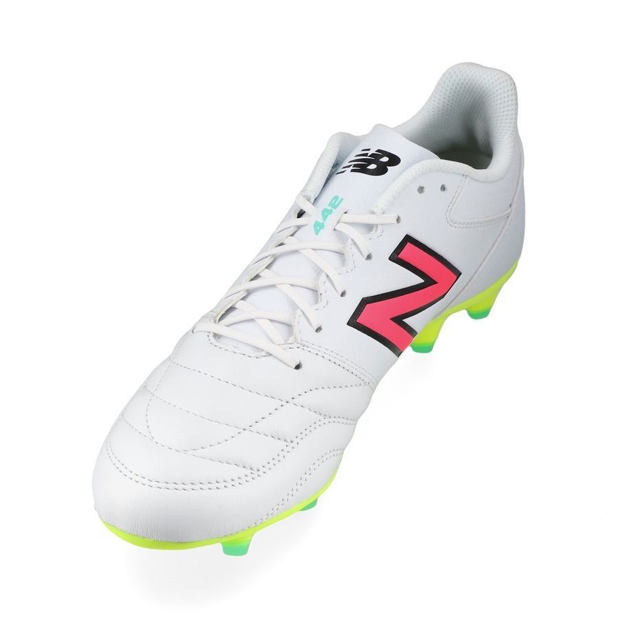 New Balance 442 2.0 Team FG - Blanc/Violet/Jaune Fluo