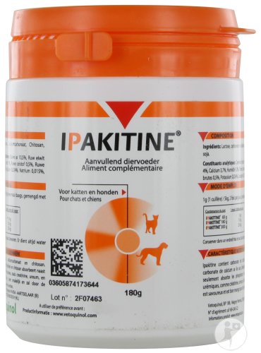 Vétoquinol Ipakitine Poudre Aliment Complémentaire Chiens Et Chats 180g