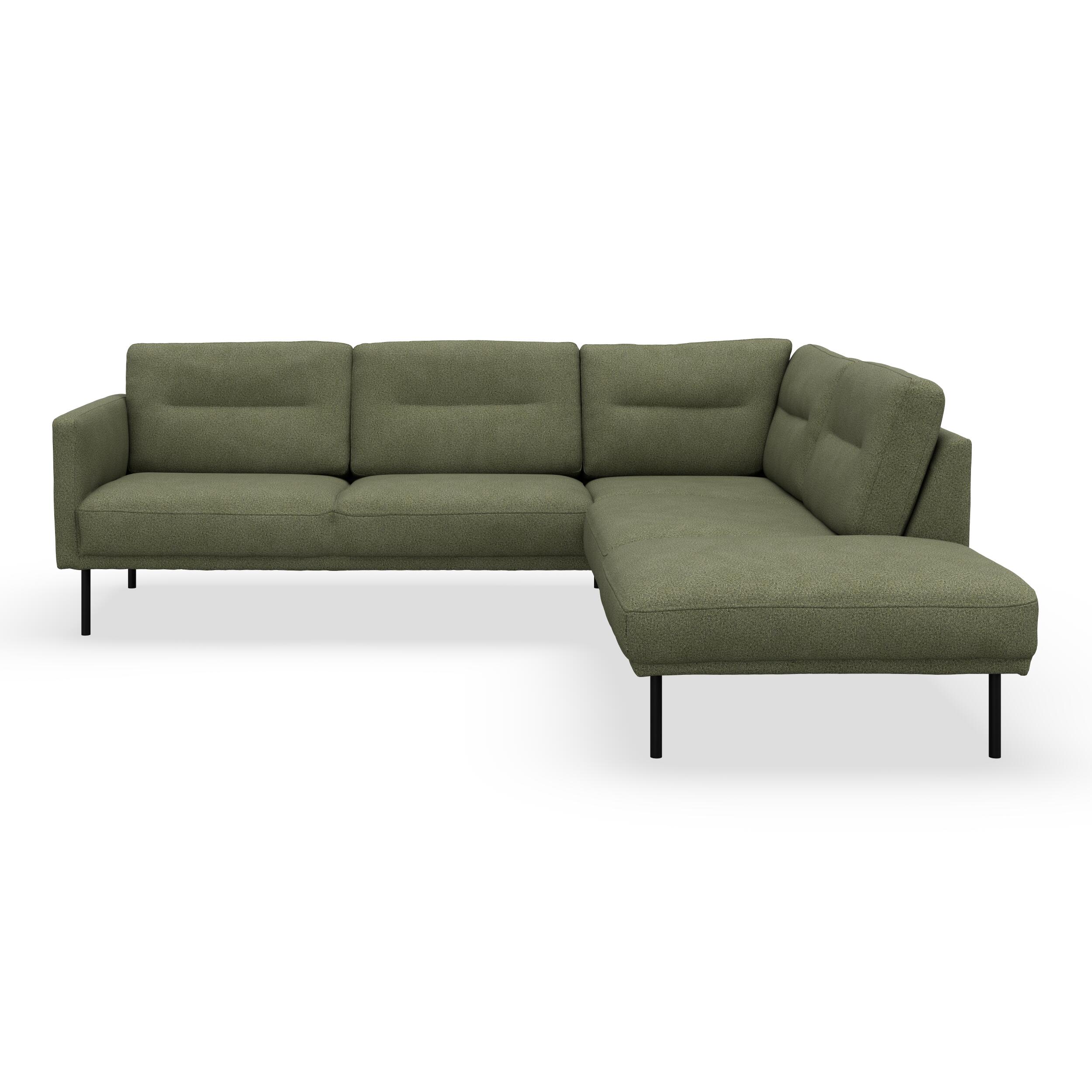 Larvik højrevendt hjørnesofa med pufafslutning