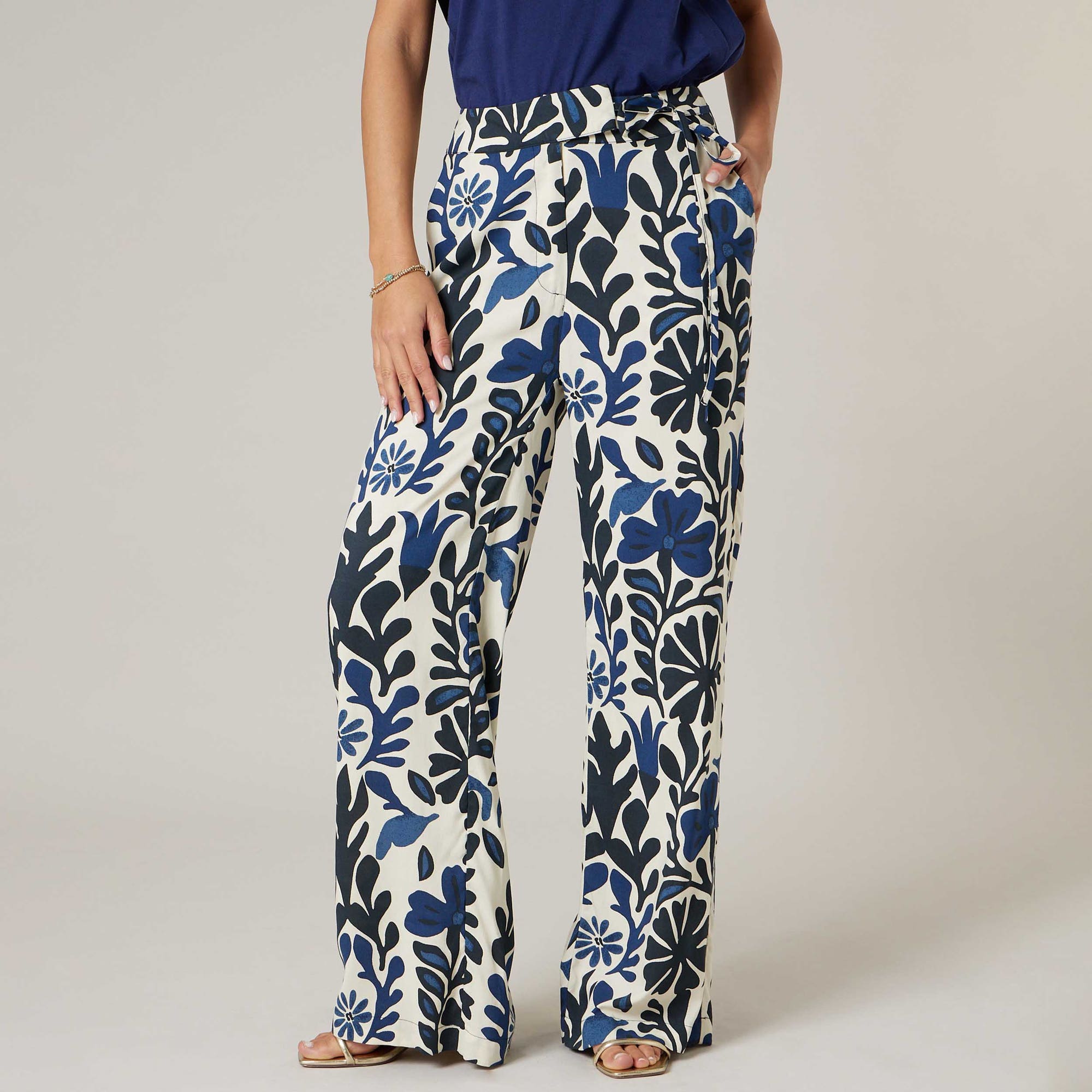 Pantalon Femme bleu marine