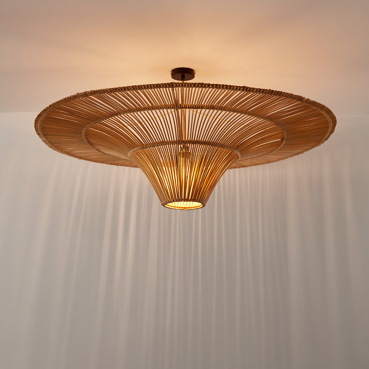 LA REDOUTE INTERIEURS<br>Luminária pendente em rattan Ø120 cm, Junita