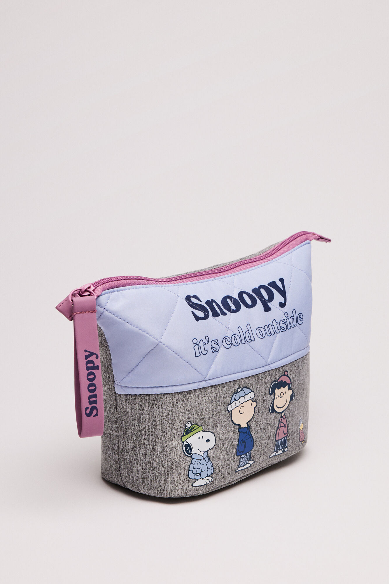 Nécessaire acolchoada tamanho médio do Snoopy