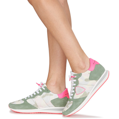 Philippe Model - TRPX LOW WOMAN Verde / Rosa / Fluo