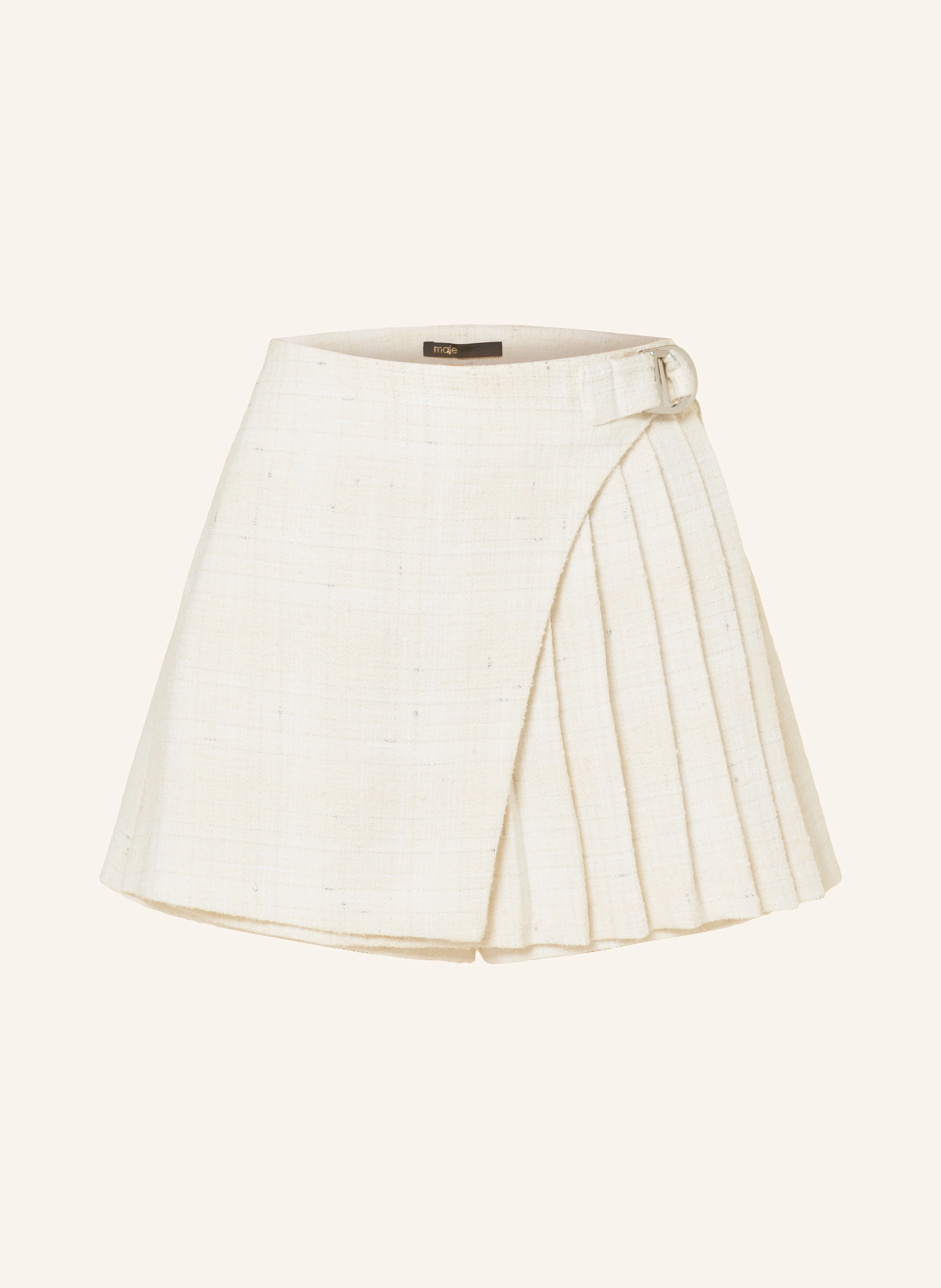 maje Bouclé-Skort mit Glitzergarn