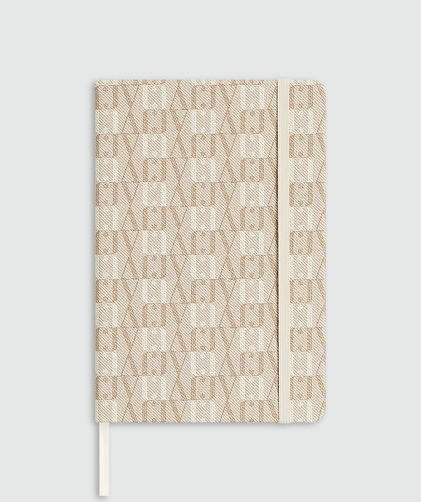 JV-MARLOU notebook met logoprint - beige