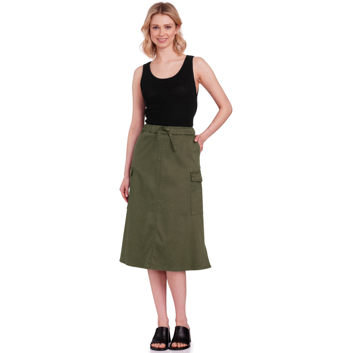 Gina Collection Damen Top mit Effektgarn schwarz