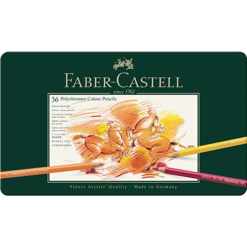 FABER-CASTELL POLYCHROMOS Künstler-Farbstifte im Metall-Etui