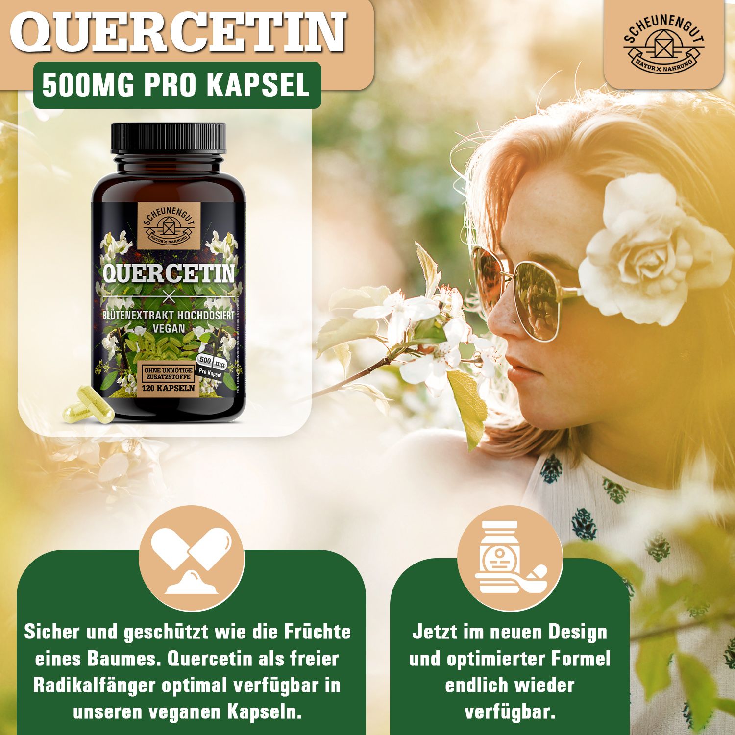 Scheunengut® Quercetin aus japanischem Schnurbaum Extrakt 25:1 | Mindestens 98%