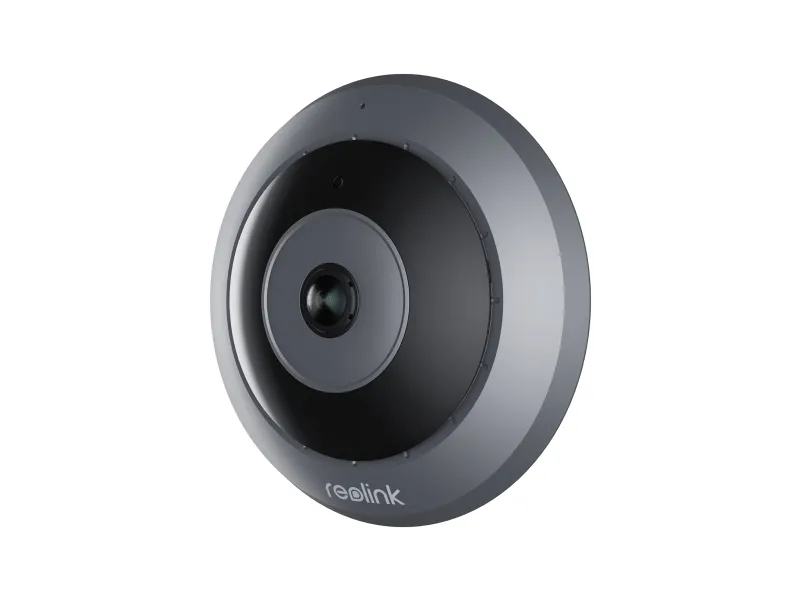 Reolink Fisheye Series W520, IP-sikkerhedskamera, Indendørs, Kabel & trådløs, Google Assistant, Loft/væg, Sort, Grå