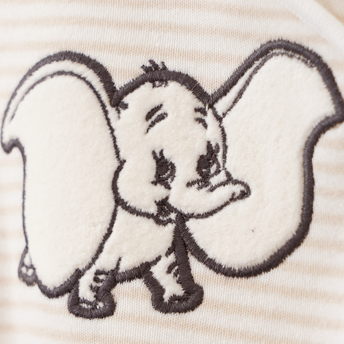 Topomini Dumbo Schlafanzug mit Streifen creme / hellbeige