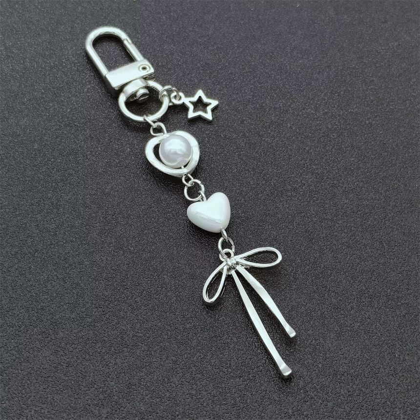 Coolkiss - Sleutelhanger met strik en imitatieparels van legering (verschillende ontwerpen)