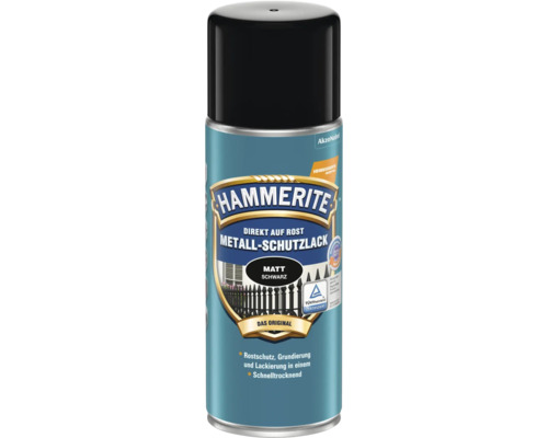 HAMMERITE Metaalbeschermende Verf, Matzwart, 400 ml