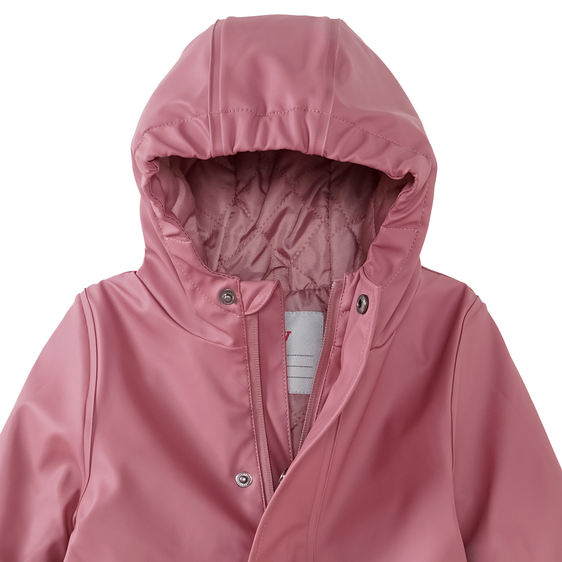 Famy Baby Regenoverall mit gestepptem Futter rosa