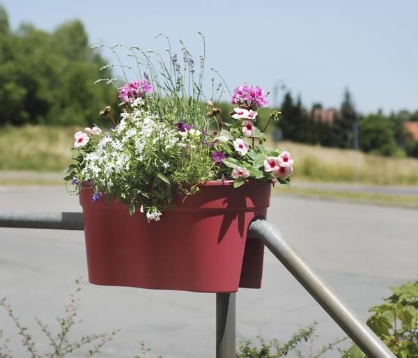 KHW Kunststoff-Geländertopf Flowerclip, ca.