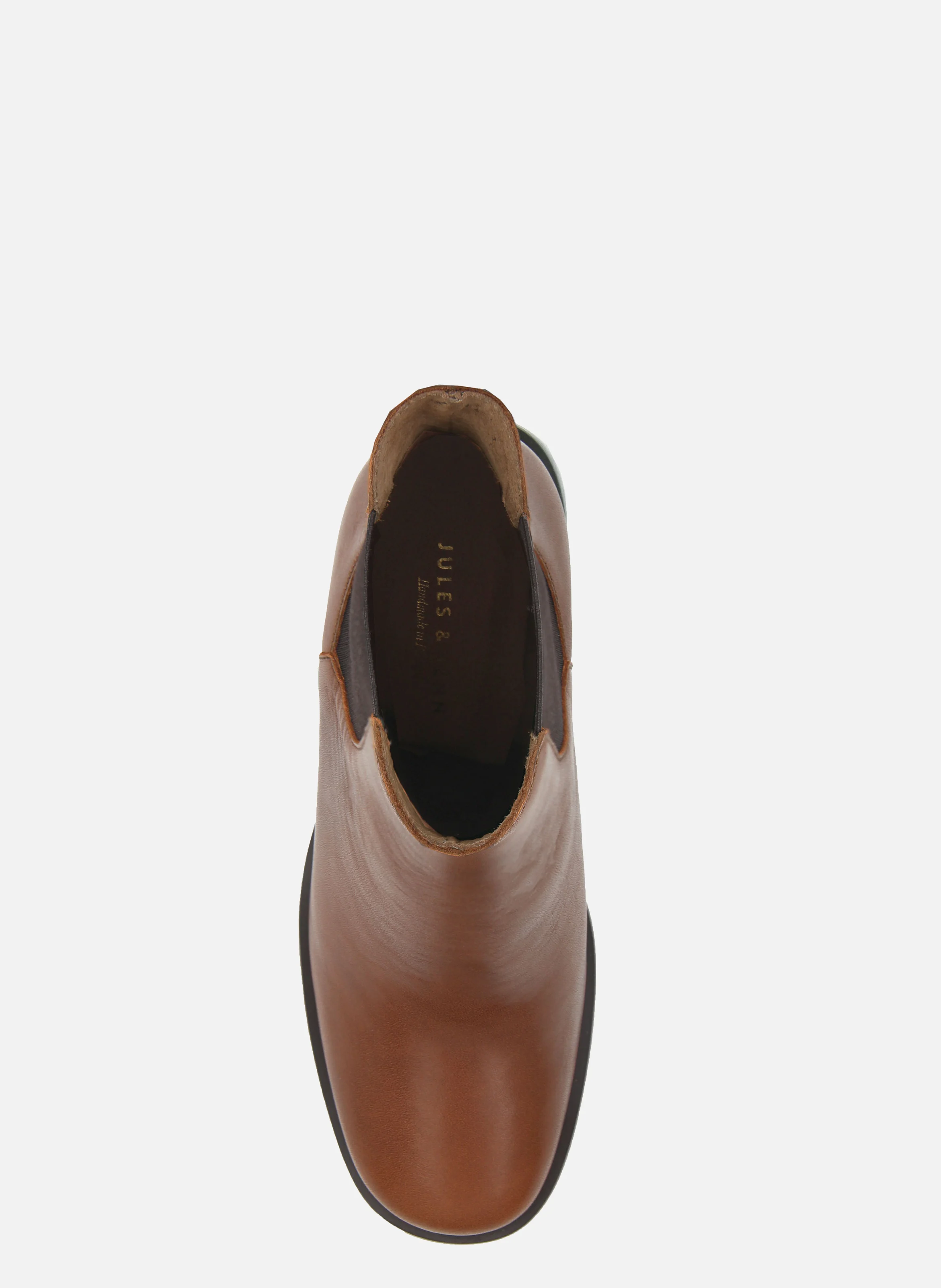 Bottines chelsea talon cuir lisse | Marron