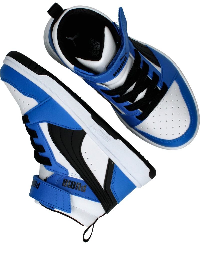 Puma Rebound V6 Mid Sneakers Blauw Jongens