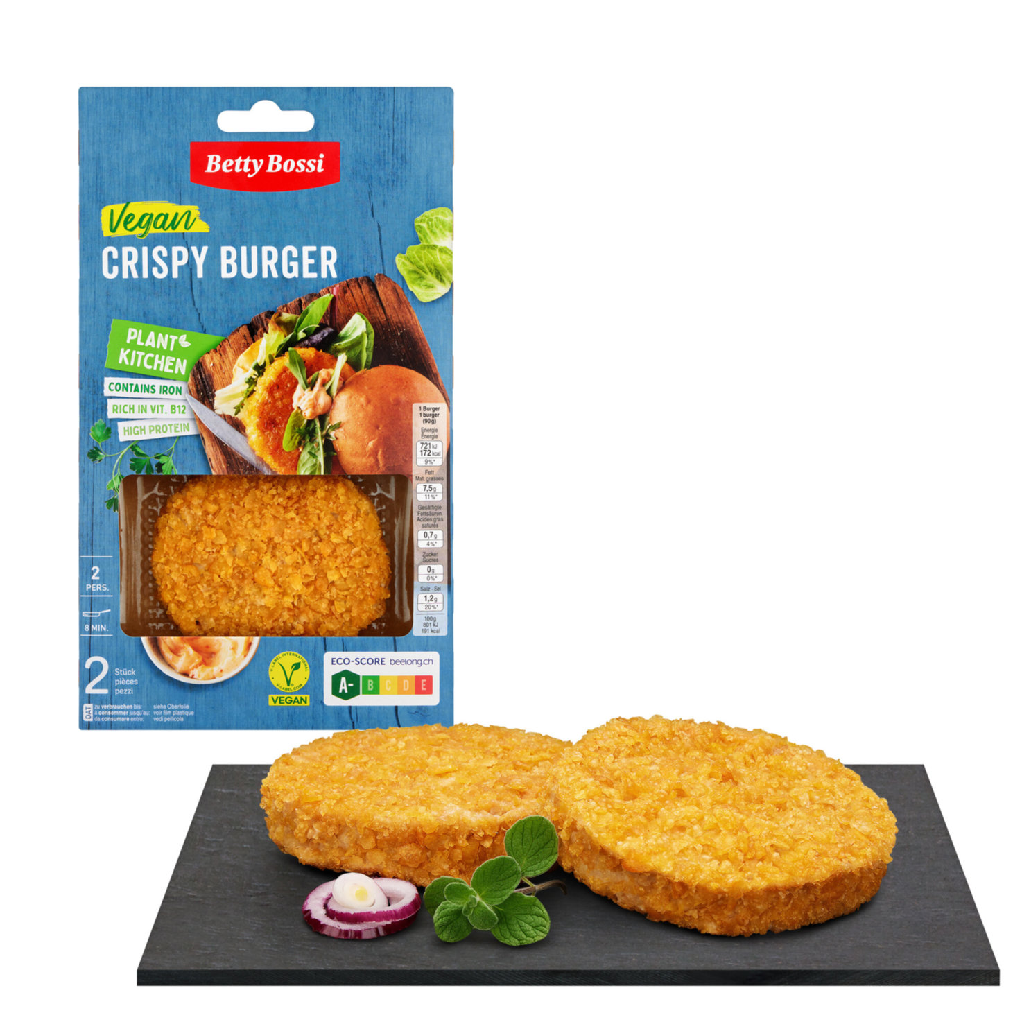 Betty Bossi Plant Kitchen vegane Crispy Burger 2x100g