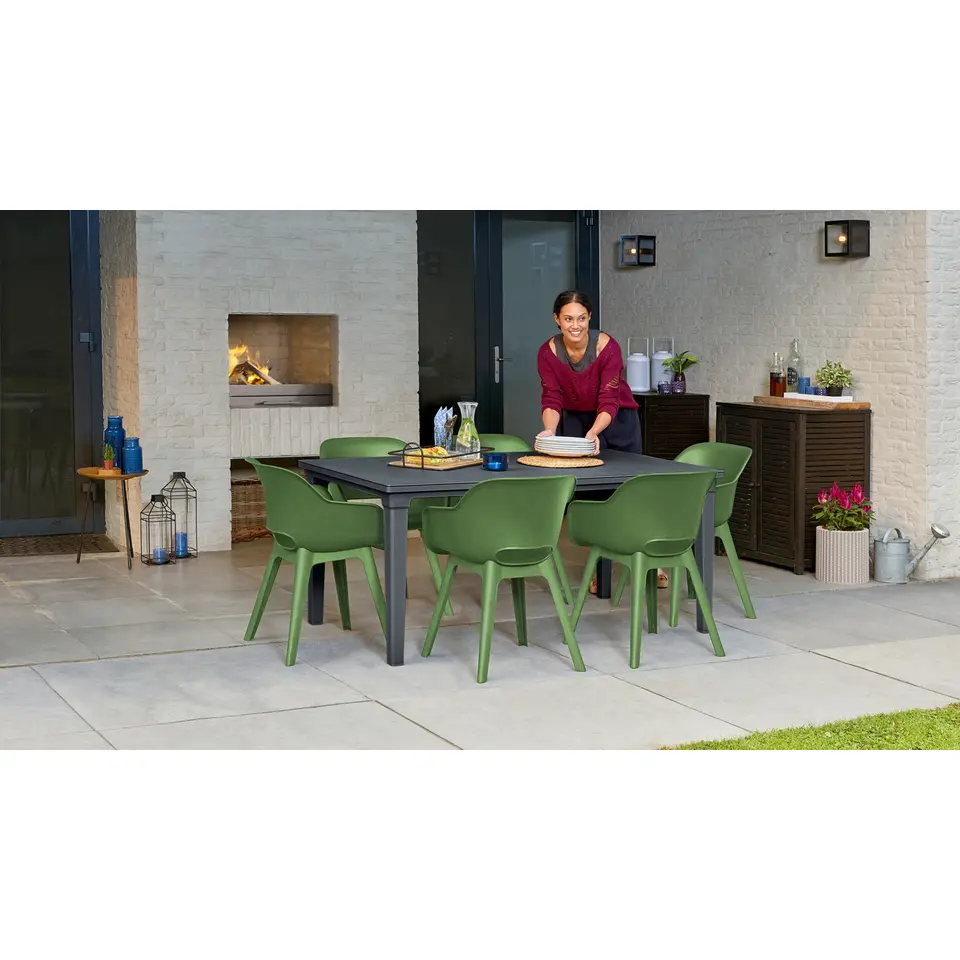 Keter Akola Tuinstoelen - 2 stuks -56.5x55x80cm - Olijf Groen