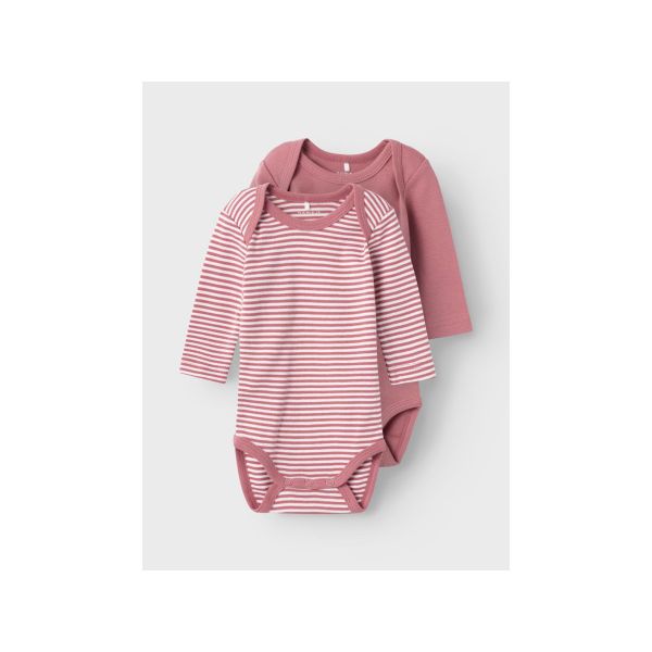Name It Romper Stripe 2-Pack Mesa Rose