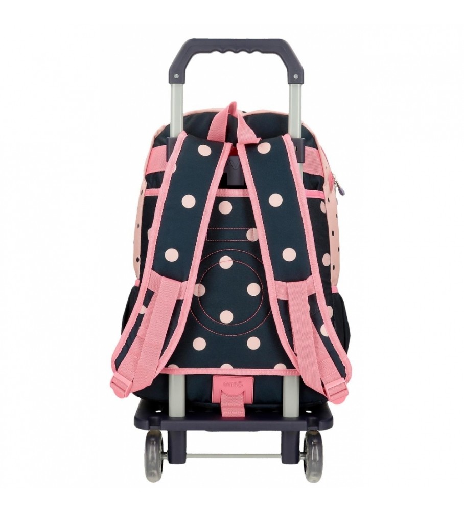Enso Mochila EnsoFriends Together doble compartimento con carro rosa