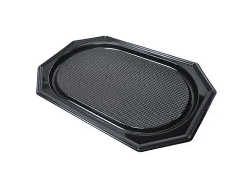 Fad 36x54 cm Stor Plast PET Sort Låg på 73705,10 ps x 10 stk/krt