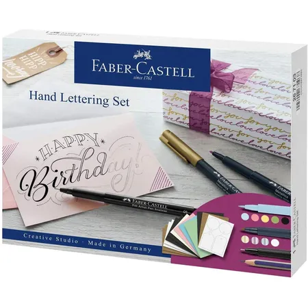 Faber-Castell Tuschestift Pitt Artist Pen Hand Lettering Set, 12-teilig