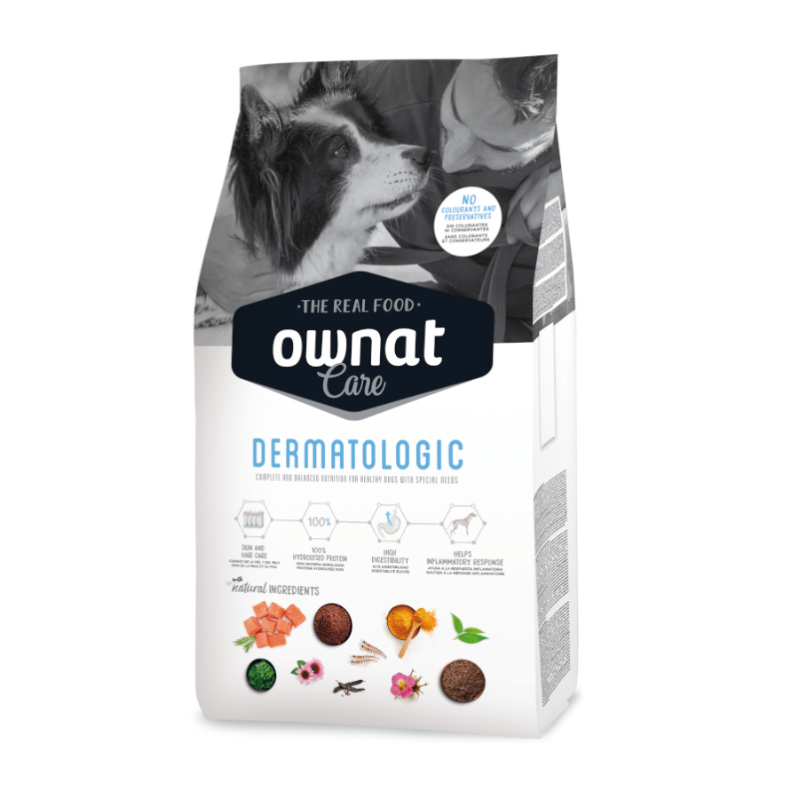 Alimento dermatológico Ownat Care para cães