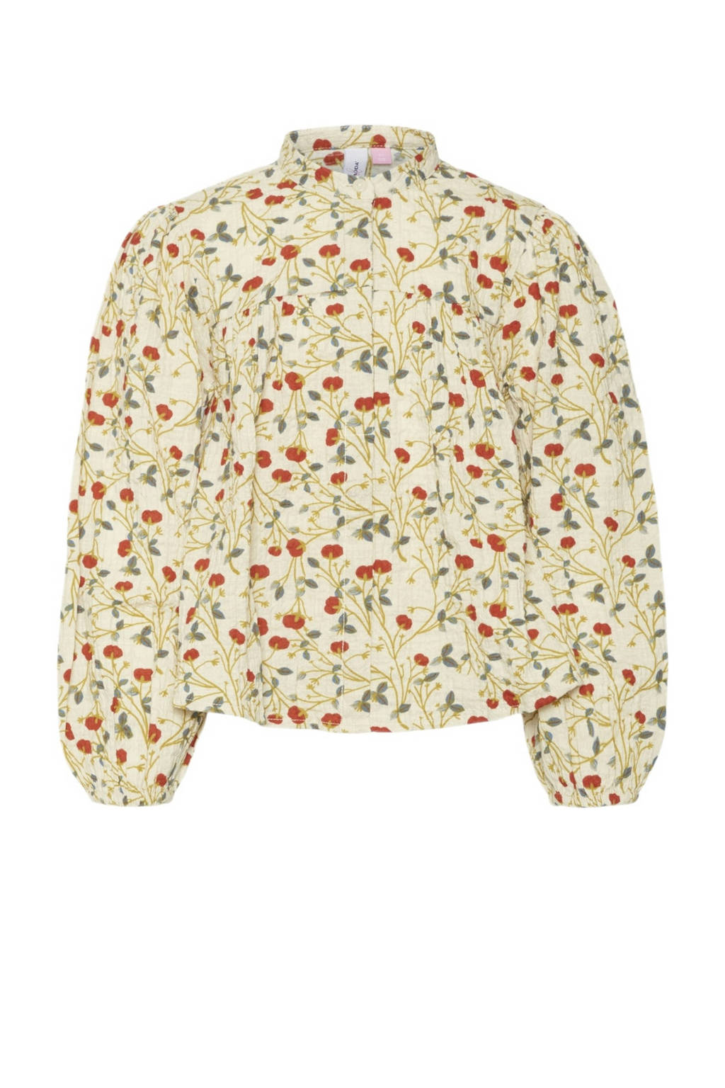VERO MODA GIRL gebloemde blouse VMBIA beige/rood