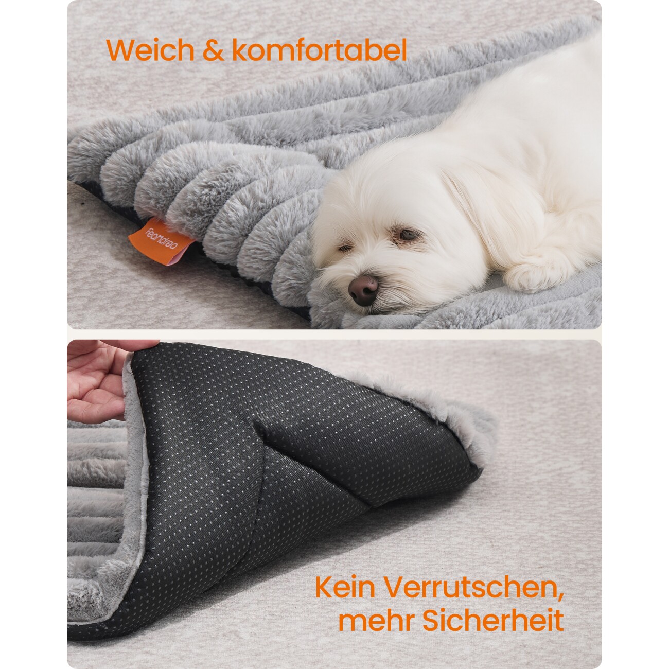 FEANDREA Hundedecke, beidseitig verwendbar, Hundesofa maschinenwaschbar S