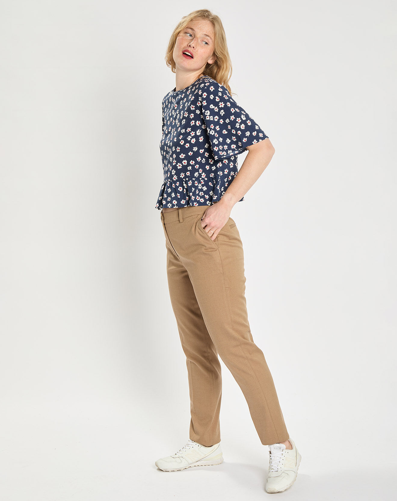 Tommy Hilfiger Pantalon tailleur slim Hailey beige