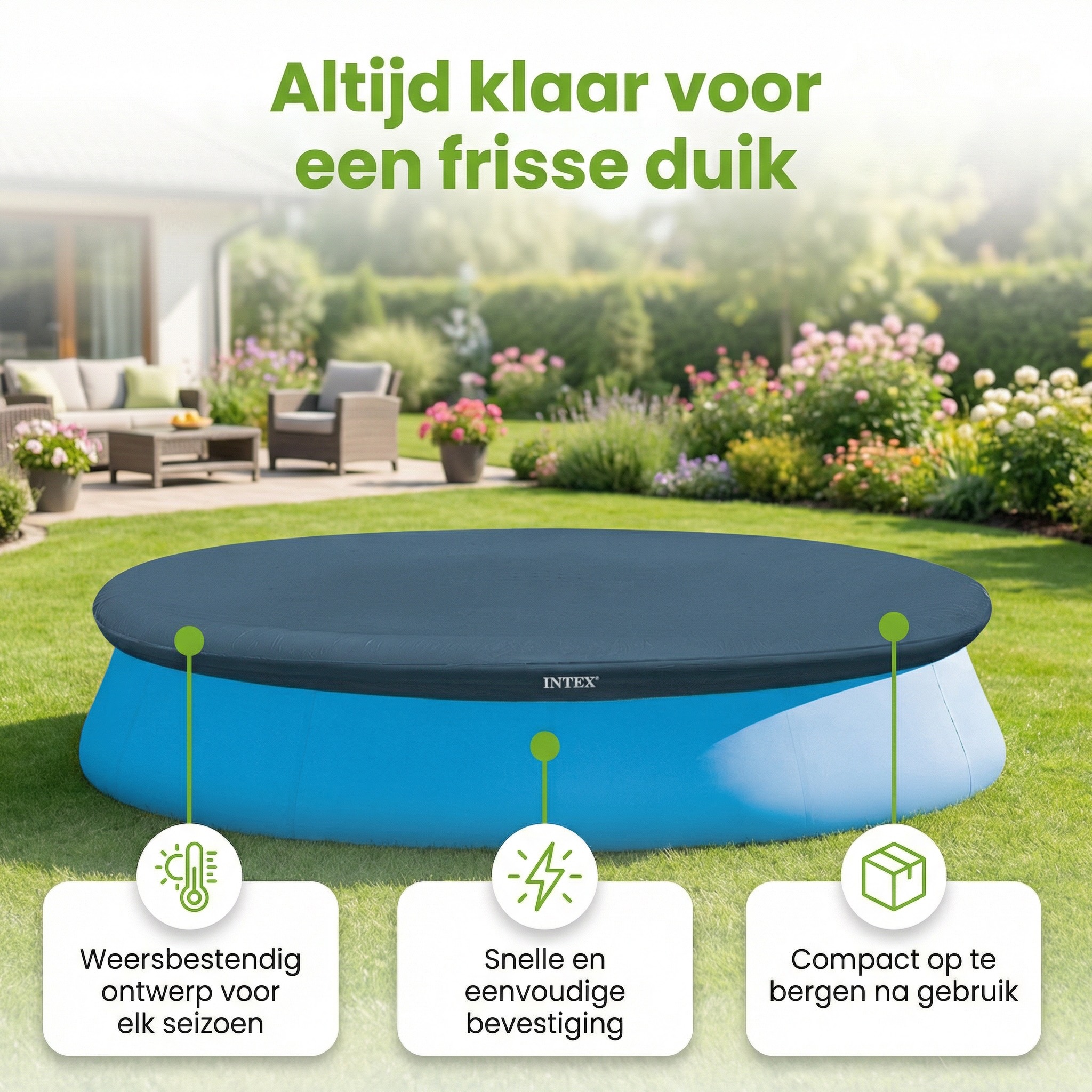 Intex Easy Set afdekzeil - ø396 cm