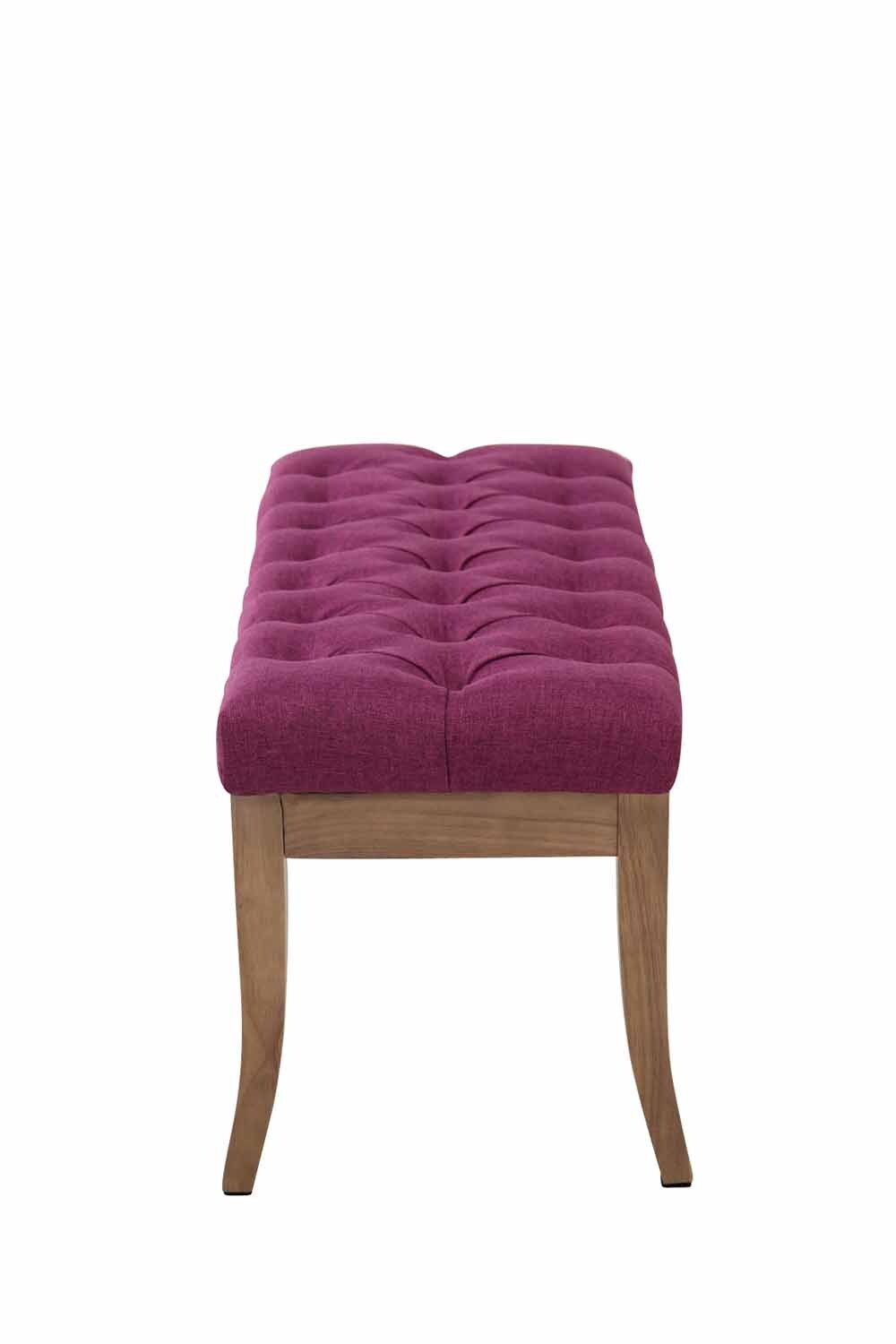 CLP Sitzbank Ramses mit hochwertiger Polsterung und Stoffbezug I Bank mit antik-hellen Holzbeinen I Holzbank mit einer Sitzhöhe von: 46 cm