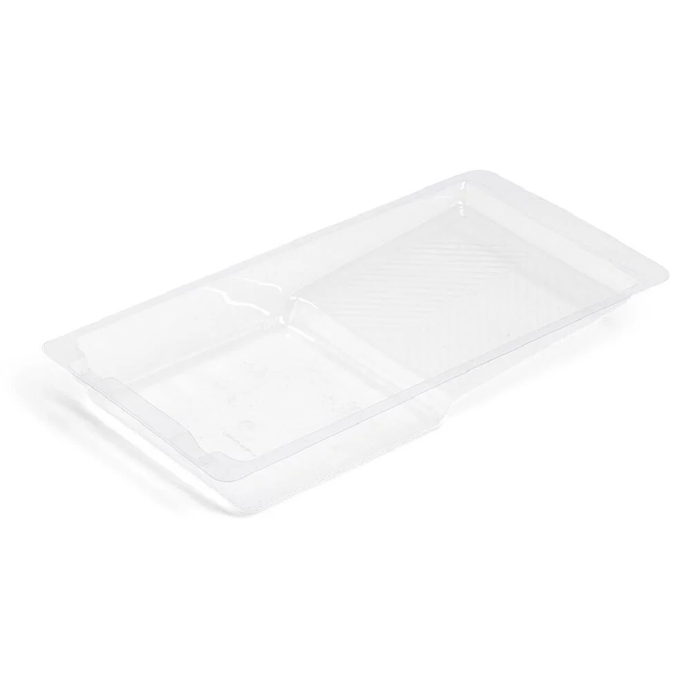 Lot de 3 protections pour bac à peinture en plastique transparent