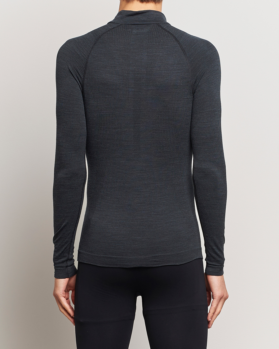 Falke Sport Long Sleeve Wool Tech Half Zip Shirt Black