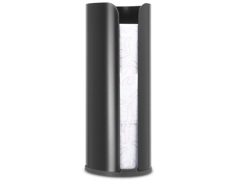 Brabantia Toilettenpapierhalter ReNew für 3 Rollen, Schwarz WC-Rollenhalter