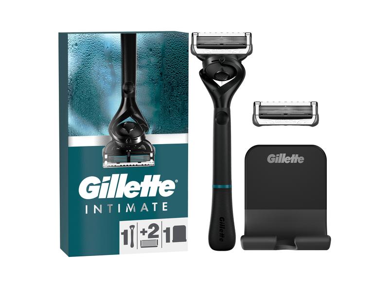 Gillette Rasierer Intimate   2 Klingen mit Halterung Intimrasierer für eine sanfte und einfache Anwendung mit einer passenden Halterung