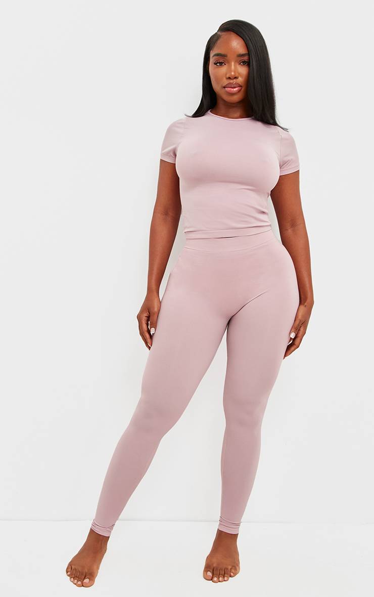 Mauve Legging Sans Couture Stretch Sculptant