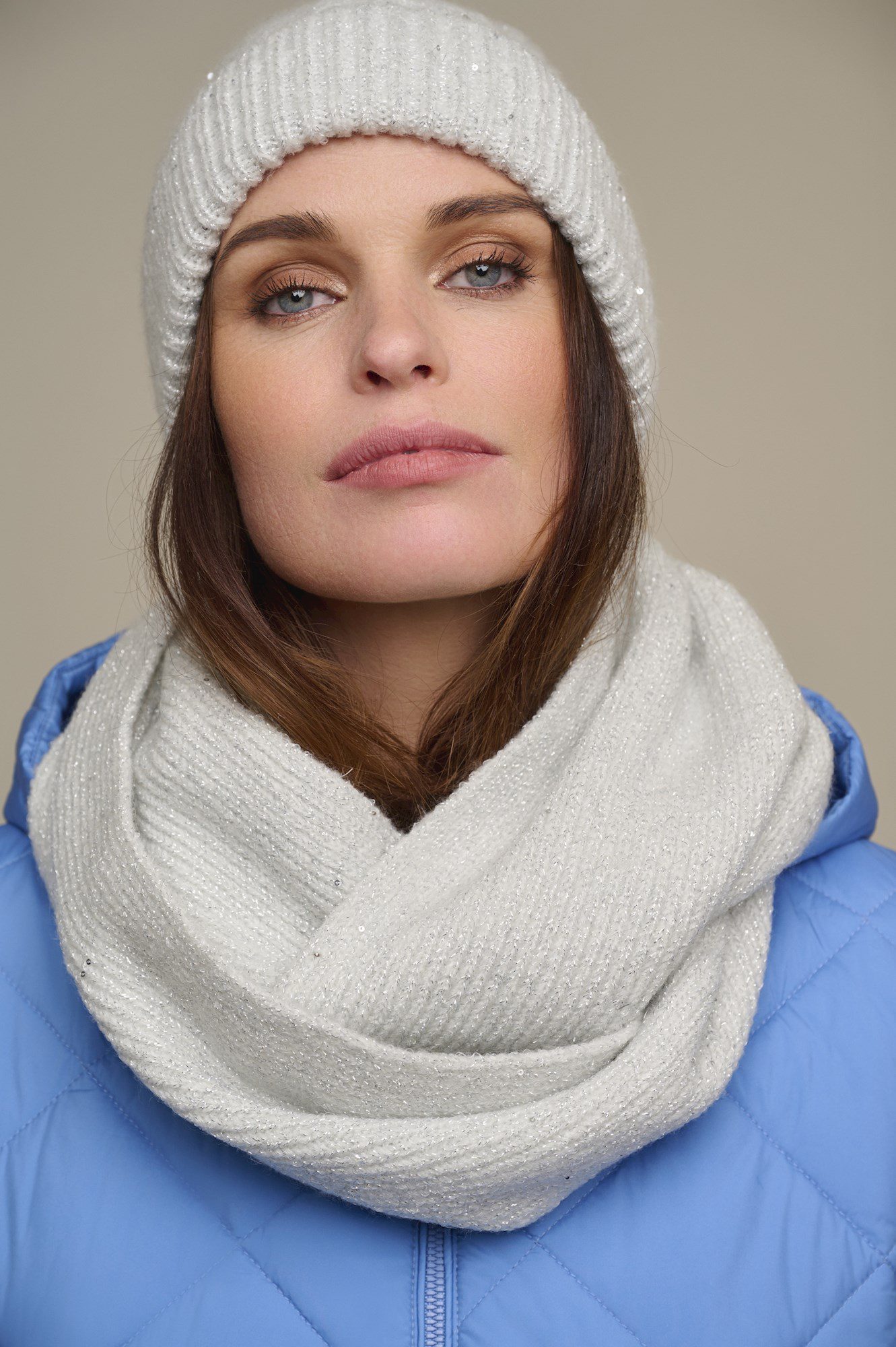 Rino & Pelle - Aiso Sjaal Collar With Paillettes - Blanc