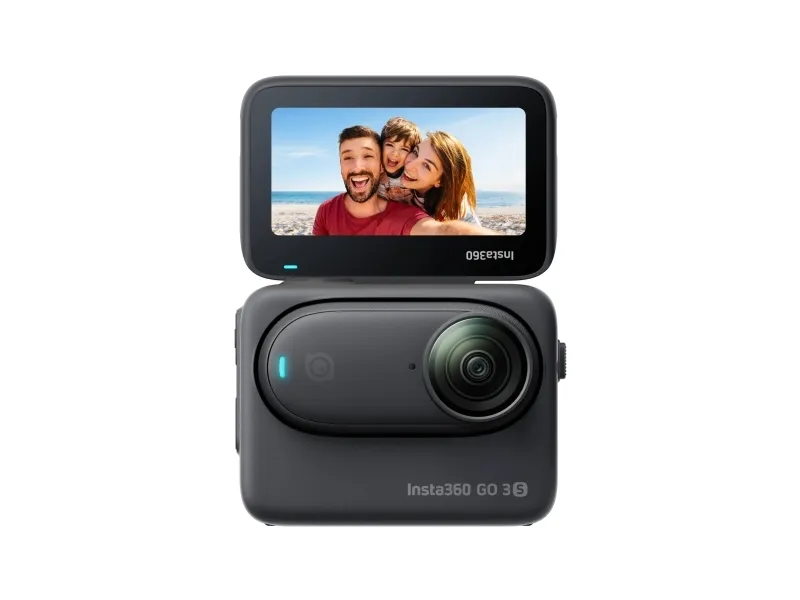 Insta360 Go 3S - Standard Bundle - action-kamera - 4K / 30 fps - flash 64 GB - Bluetooth, Wi-Fi - undervands op til 10 m - midnat sort