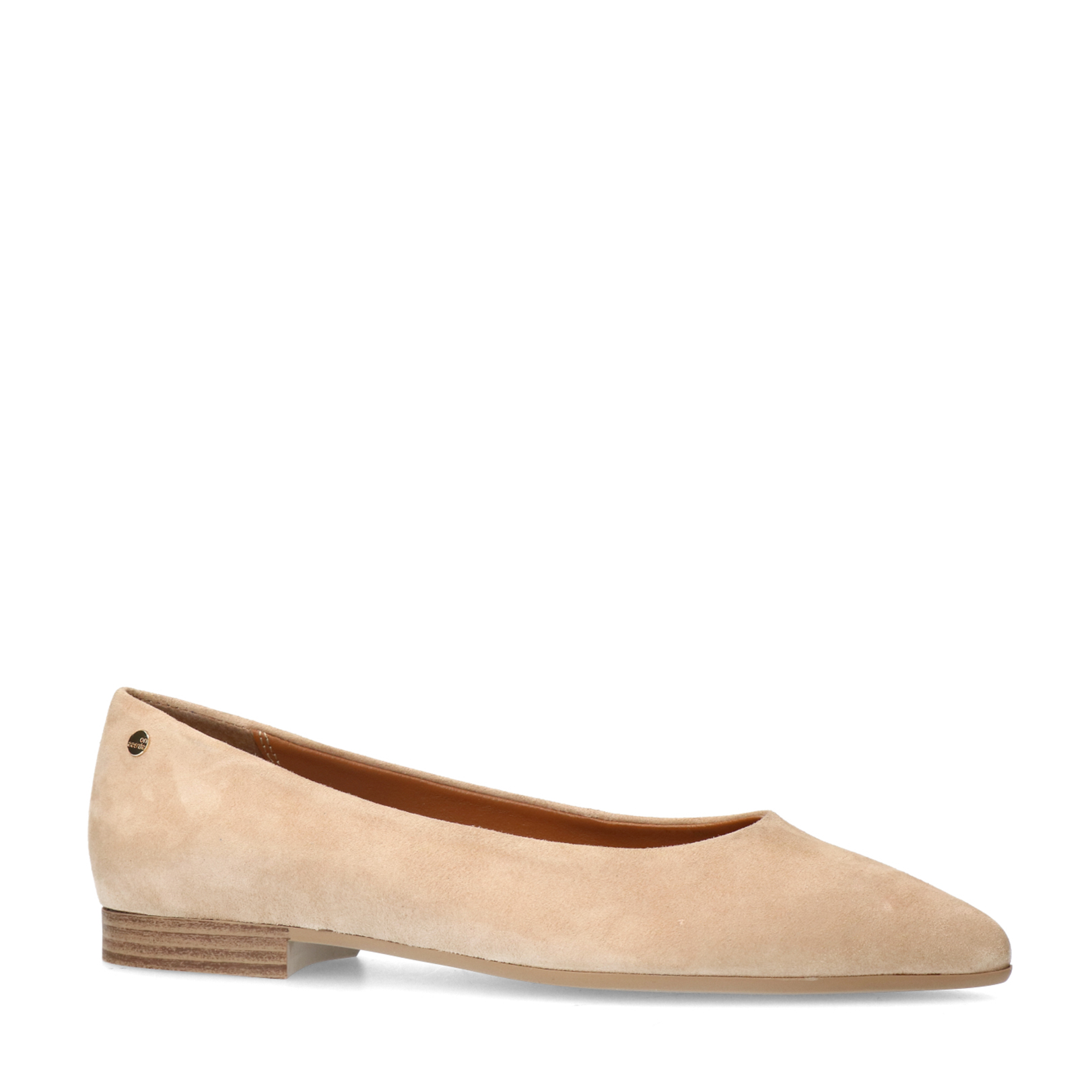 Beige suède ballerina's