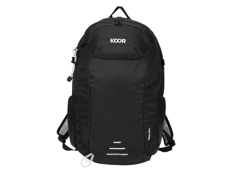 KOOR Wanderrucksack Pilloon 24   4 l, Schwarz Funktionaler und bequemer Bergrucksack für das ganze Jahr