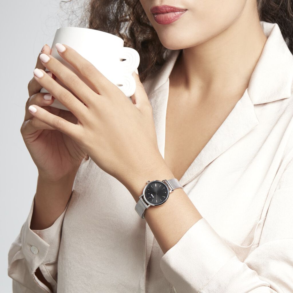 Montre Cluse Boho Chic Petite Acier Blanc