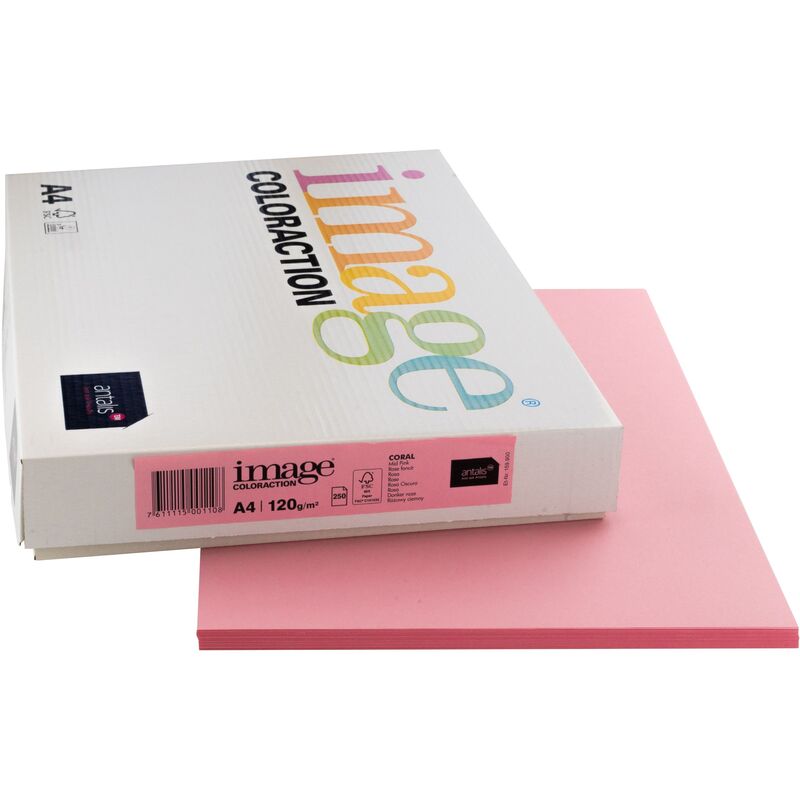 Image Coloraction Papier farbig, A4, 120 g/m², coral rosa